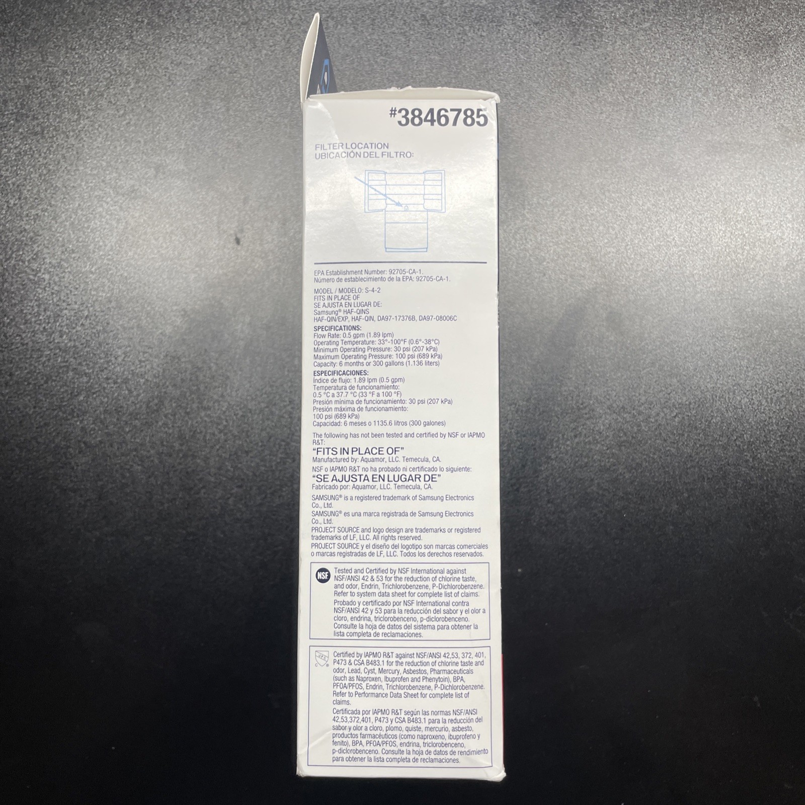 New Project Source Samsung HAF-QINS 3846785 Refrigerator Water Filter 2 Pack QTY gallery