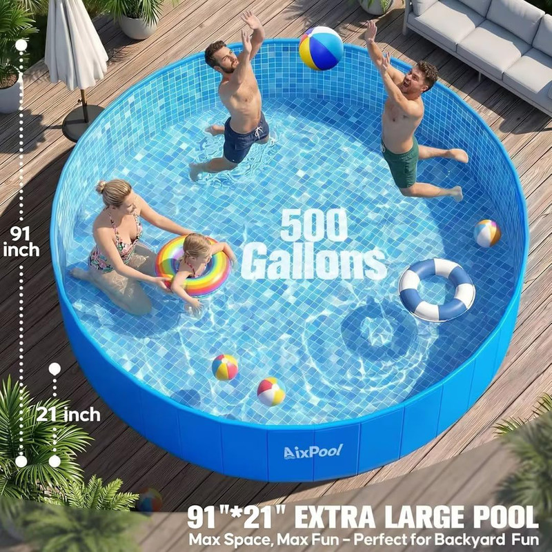 2026 Large Foldable Pool,Non-Inflatable Pool for Adult,Foldable Swimming Pool,Pl gallery