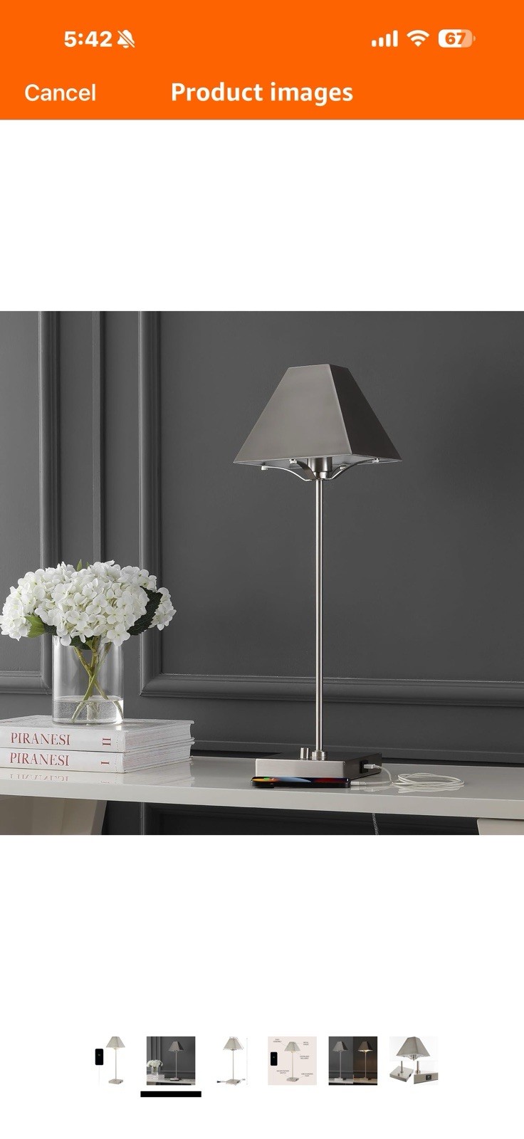 JONATHAN Y JYL6017A Ruthen 25" Industrial Style Iron Pyramid Bedside gallery
