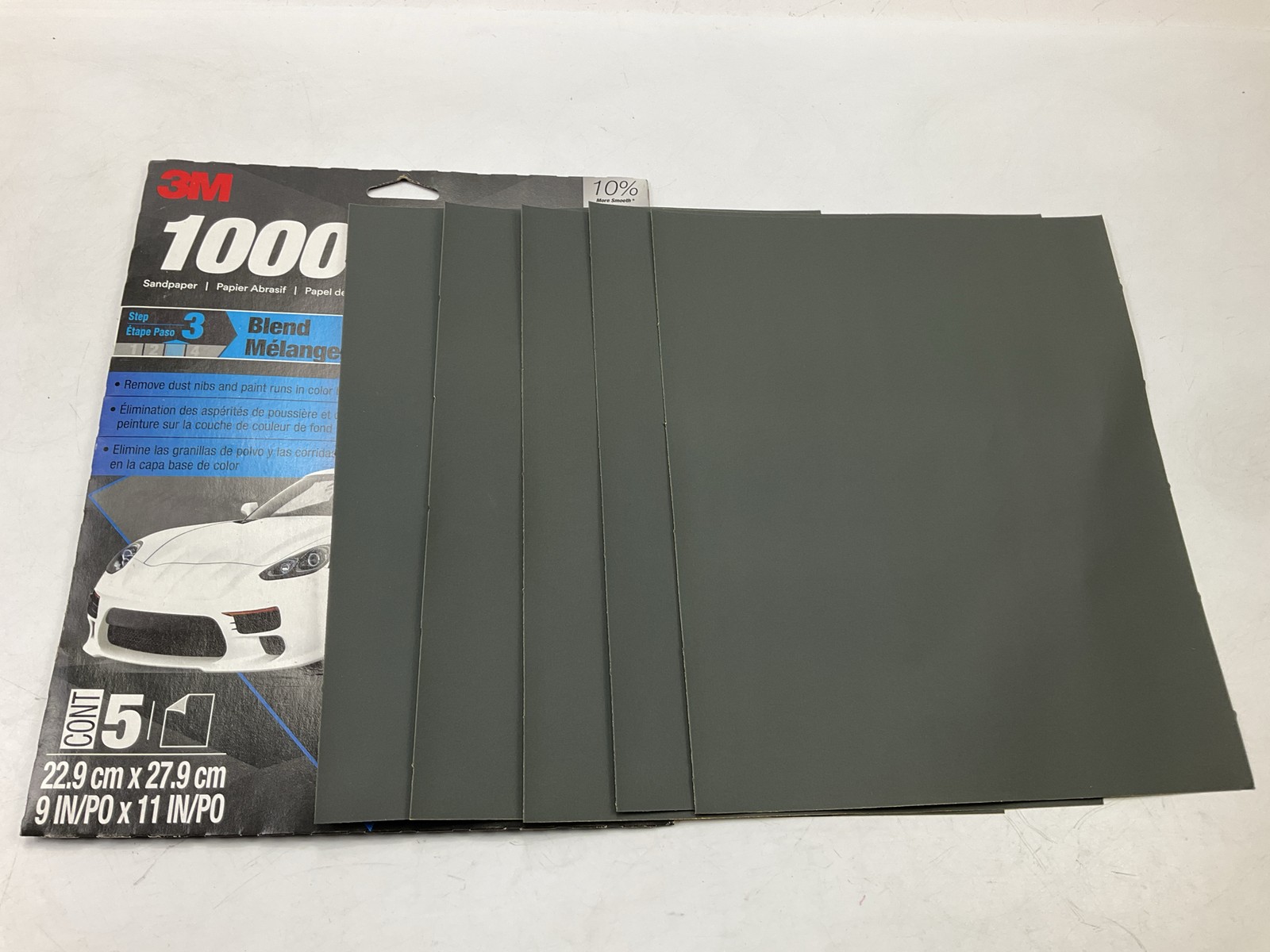 3M 32021 Wetordry Sandpaper Sheets 9 In X 11 In. 1000 Grit, Pack Of (5) Sheets gallery