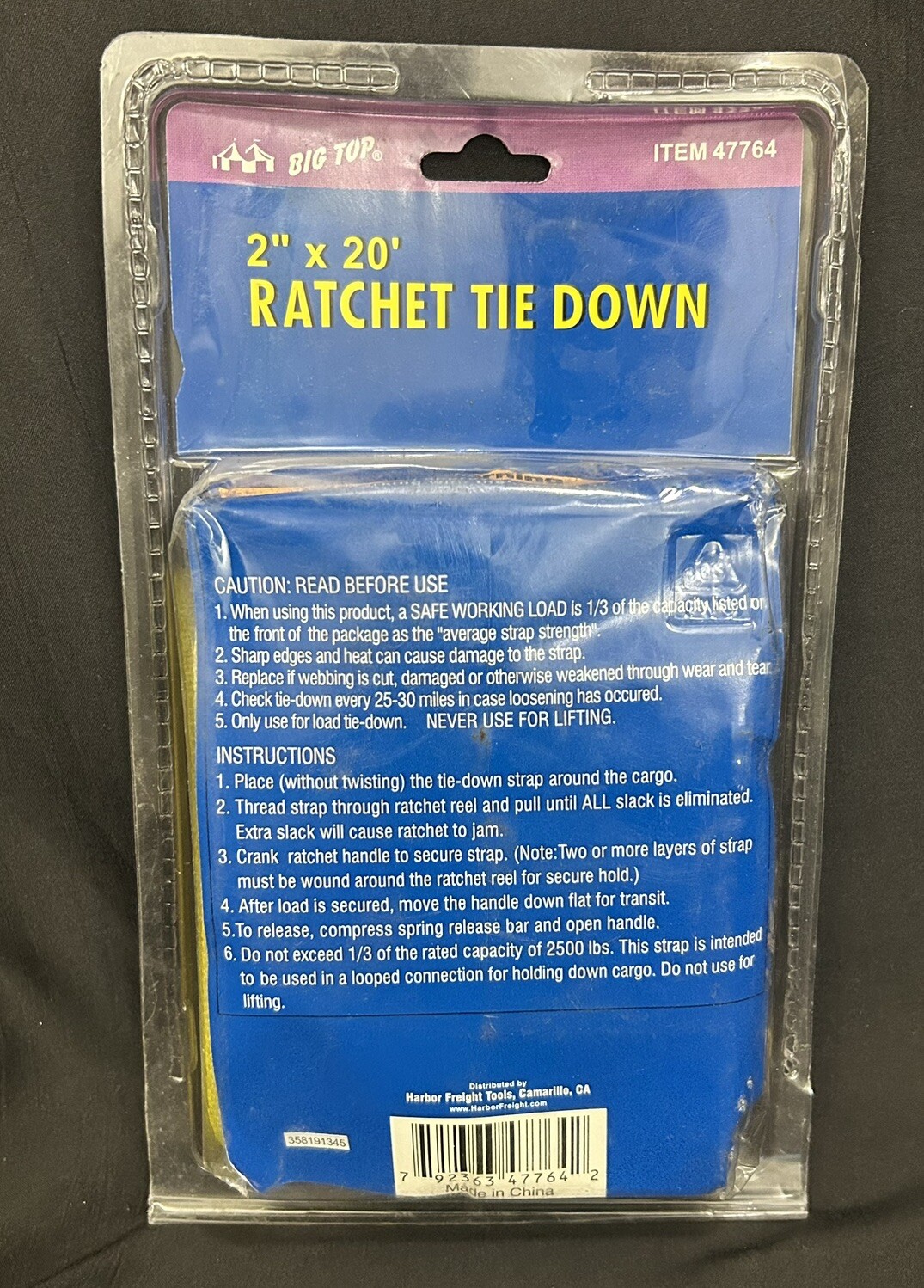 20 Foot X 2 Inch Ratchet Tie Down Strap Vinyl Coated Hook 2500 LBS Heavy Duty gallery