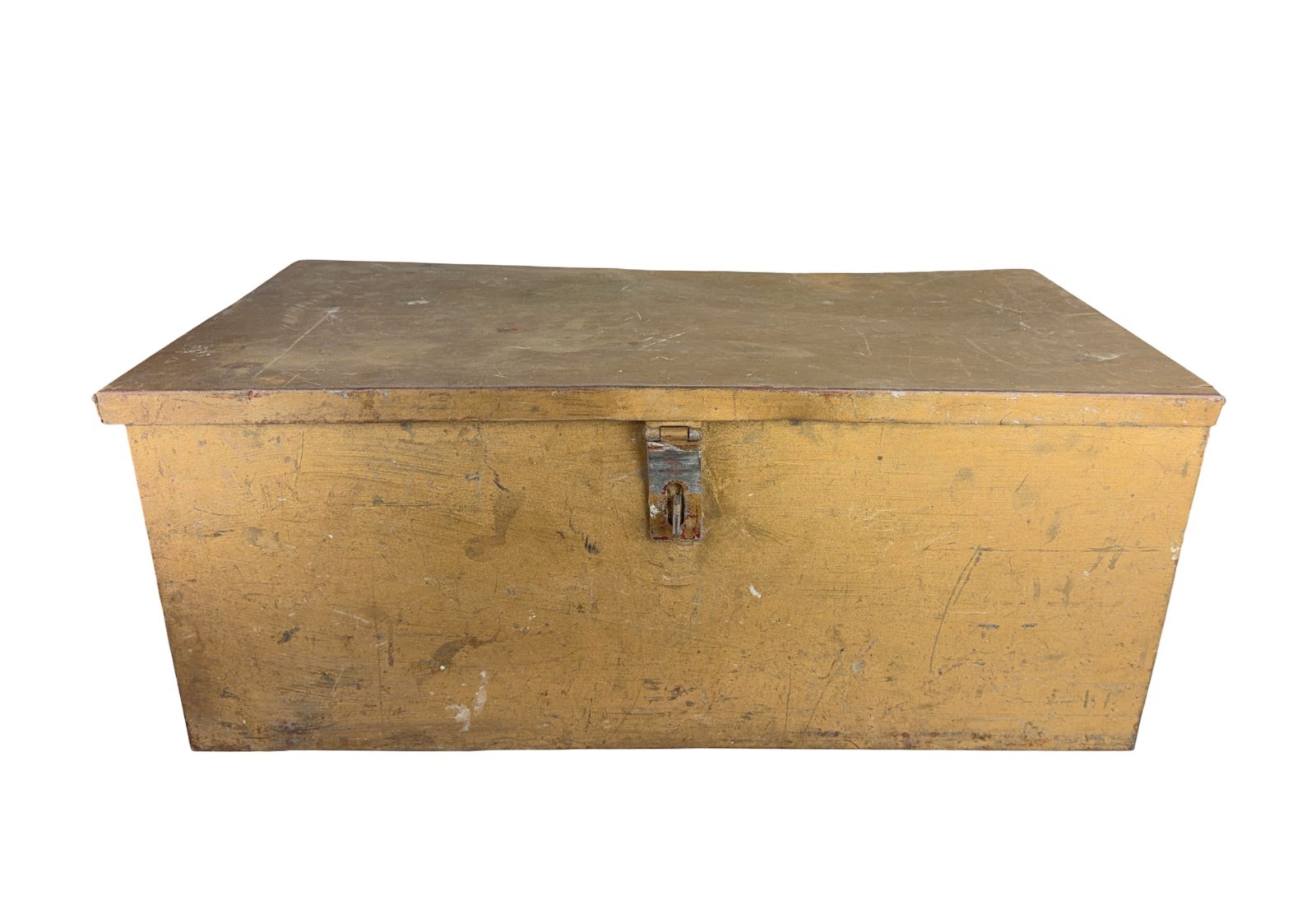 Large Hand Welded Scrap Metal Lockable Trunk 30 x 16.5 x 14" gallery