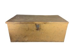 Large Hand Welded Scrap Metal Lockable Trunk 30 x 16.5 x 14″