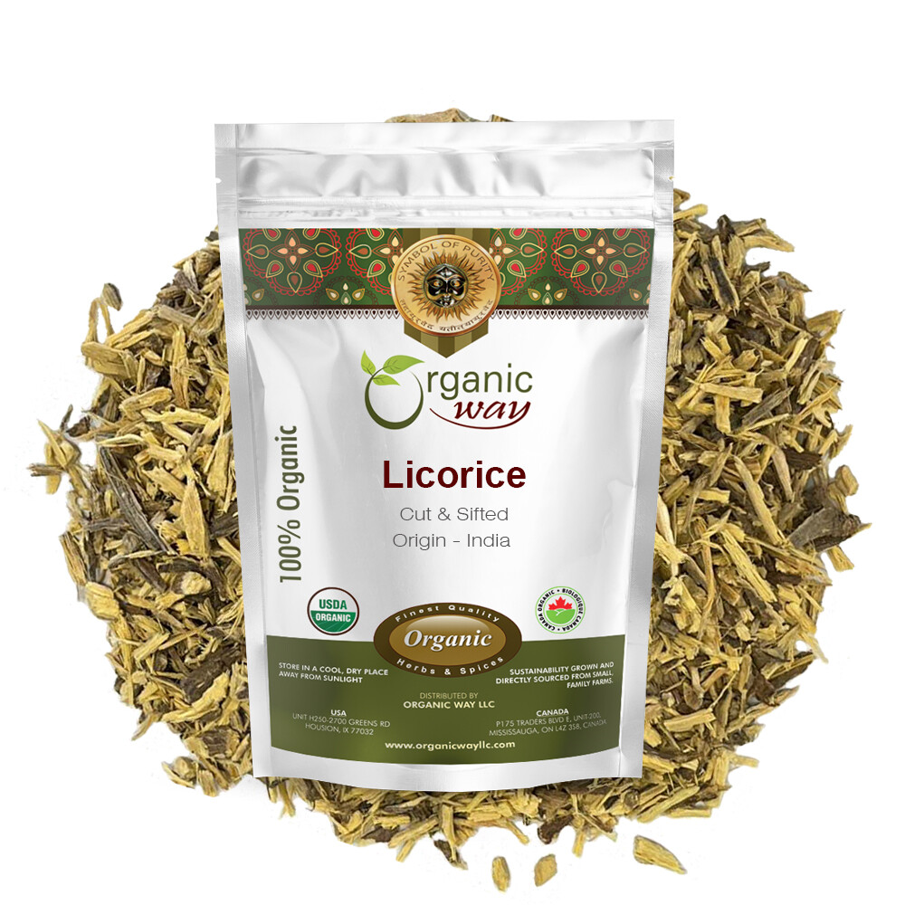 Organic Way Licorice Root Cut & Sifted - Organic, Kosher & USDA Certified gallery