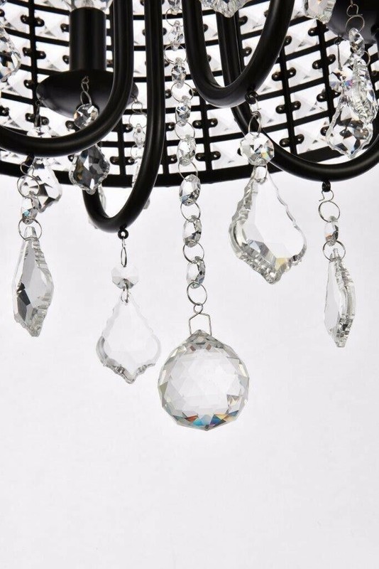 Flush Mount Round Crystal Shade 4 Light Dining Room Kitchen Bathroom Lighting gallery
