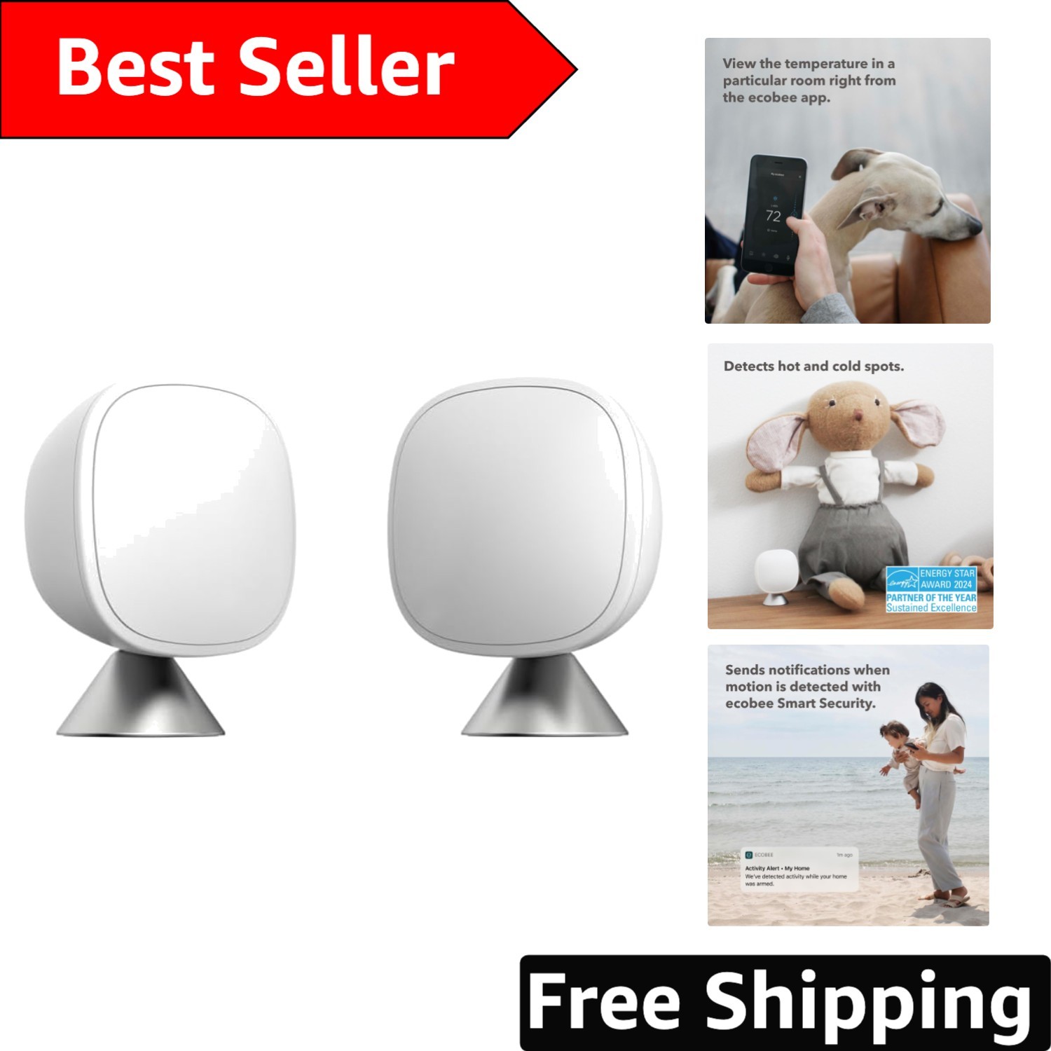 Smart Sensor 2 Pack - Battery-Powered Solution for Intelligent Home Management gallery