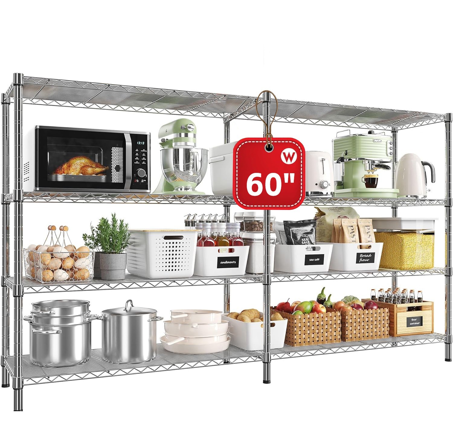 Heavy Duty Storage Shelves Durable Shelf, Rust Proof, Space Saving for All Rooms gallery