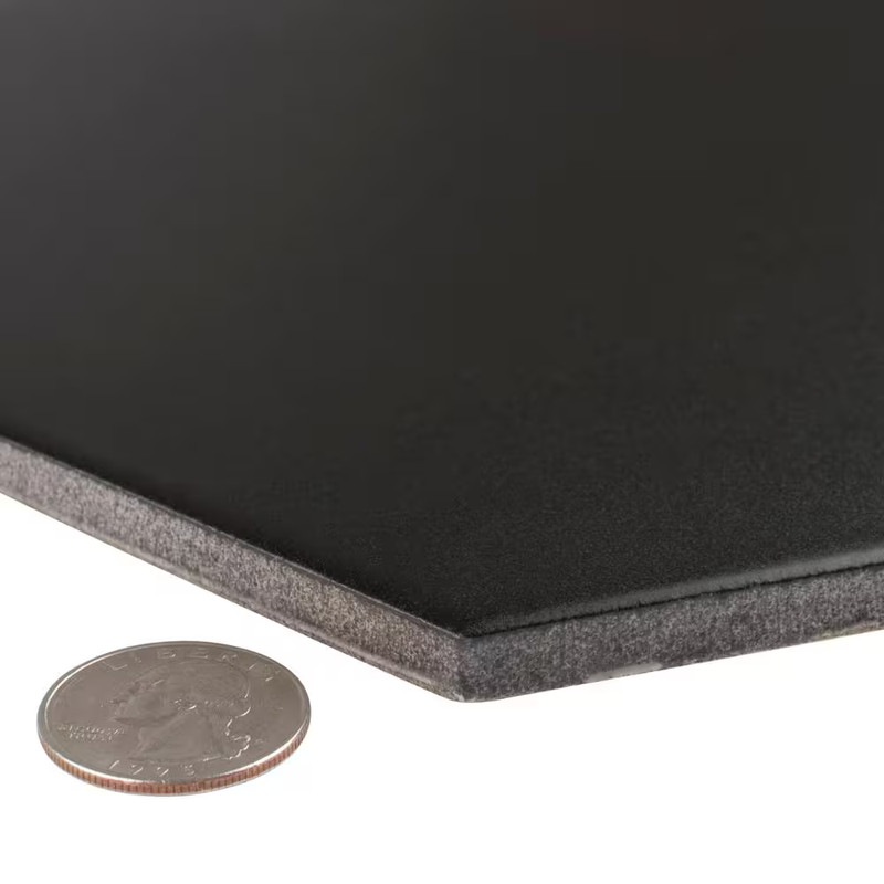Textile Basic Hex Black 8-5/8 In. X 9-7/8 In. Porcelain Floor and Wall Tile (11. gallery