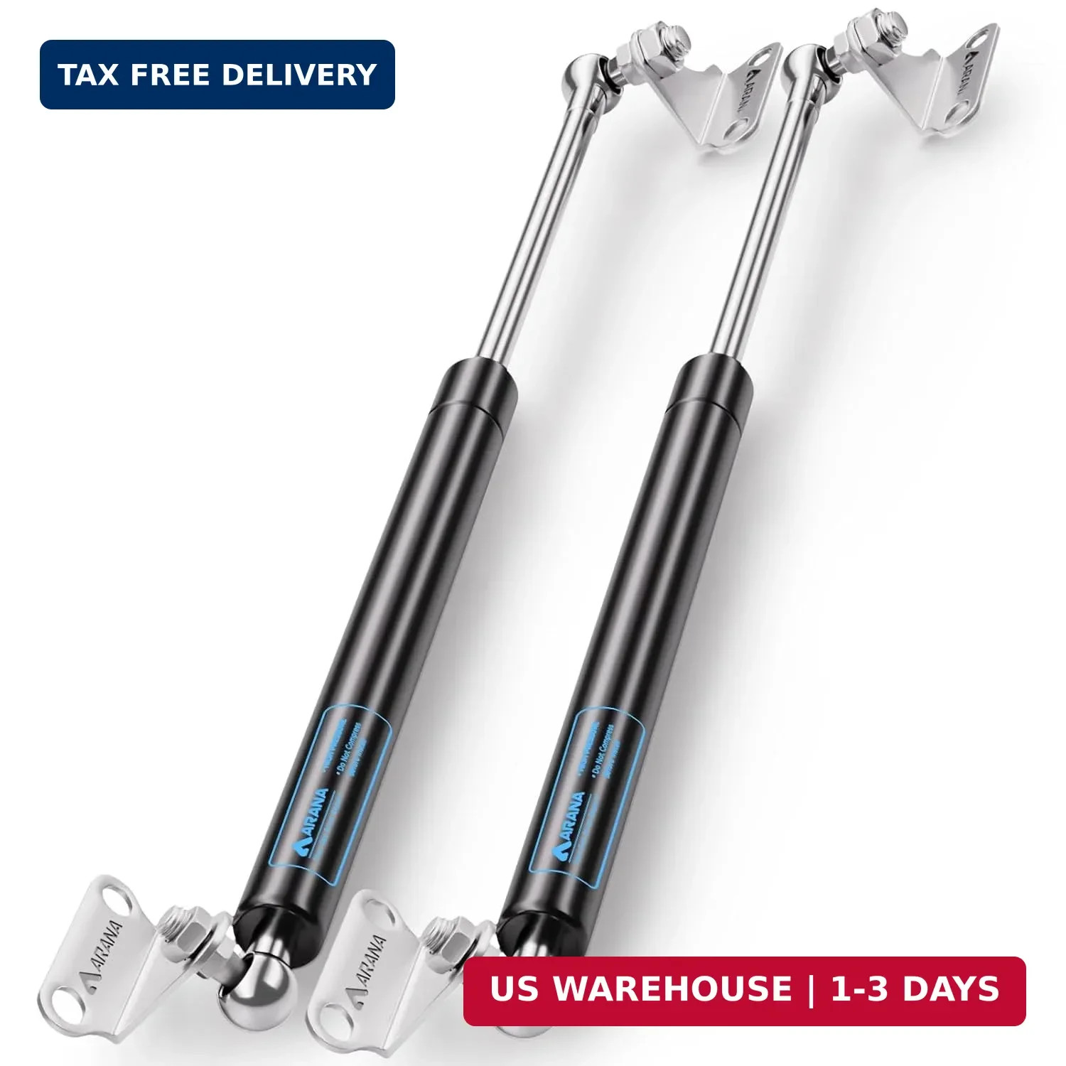 ARANA Gas Struts 15 inch 45lb with Brackets (2 Pack) - Light Duty Lift Support f gallery