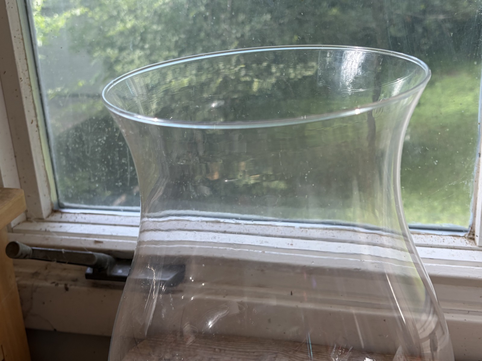 Hurricane Clear Glass Vase/ Candle Holder Large 10"x5" Centerpiece Decor U33 gallery