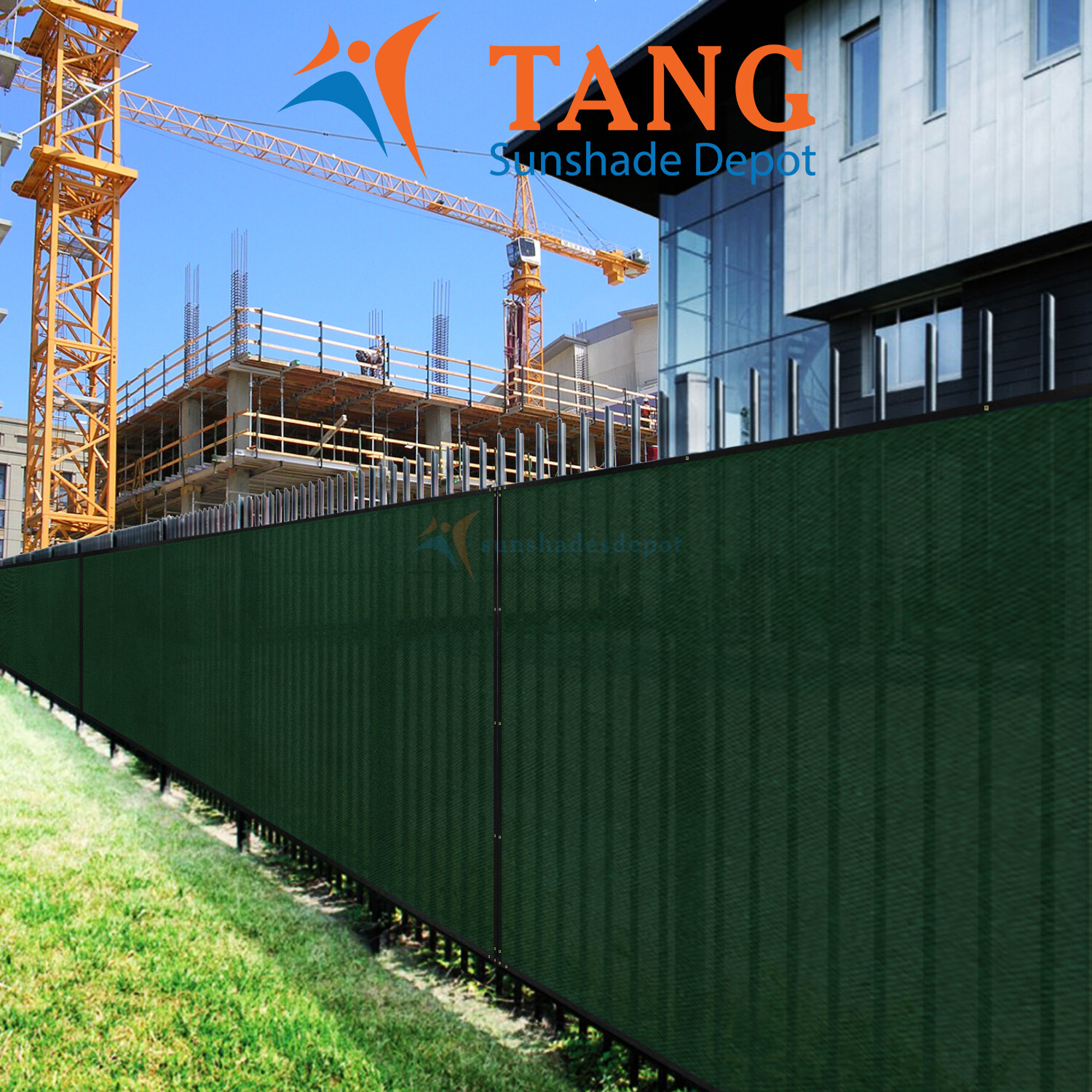 4' 5' 6' 8' Tall Fence Privacy Screen Green Shade Mesh Cover Windscreen Garden gallery