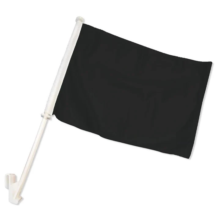 1 Dozen Black 12x15in Double-Sided Solid Color Sublimated Window Car Flags
