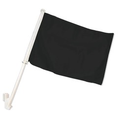 1 Dozen Black 12x15in Double-Sided Solid Color Sublimated Window Car Flags