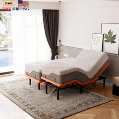 Split King Adjustable Bed Frame with Mattress – 14” Luxury Hybrid Mattress Smart