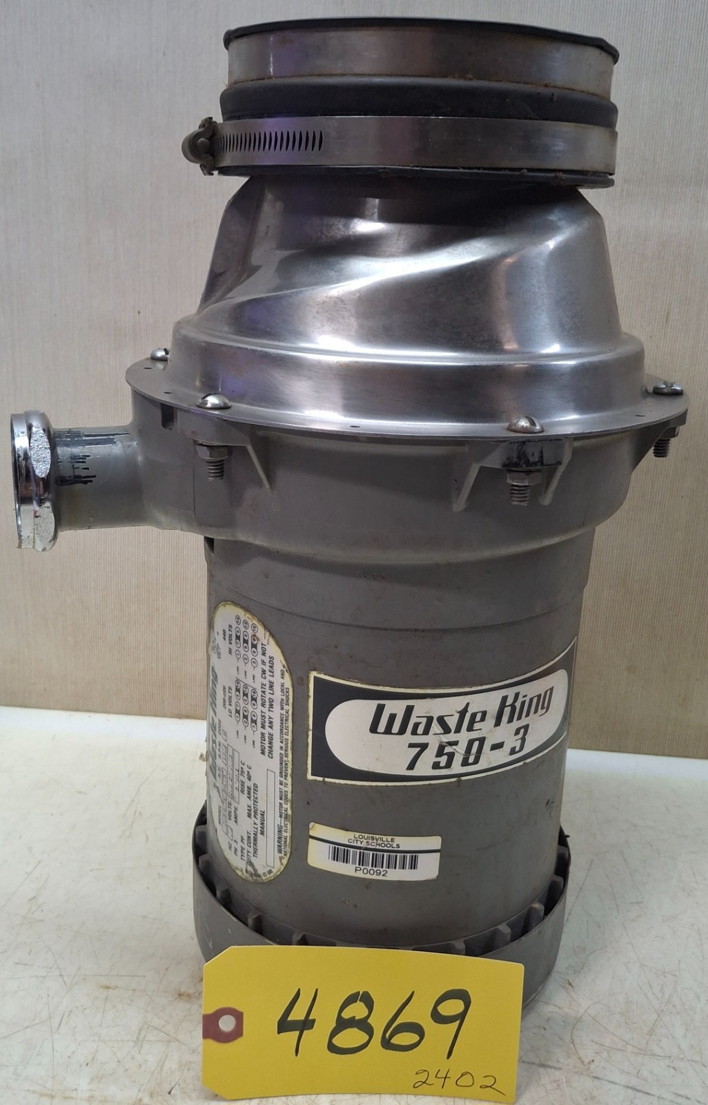 Garbage Disposer Waste King 3/4 HP, 3PH, Continuous Feed for Commercial Kitchen gallery
