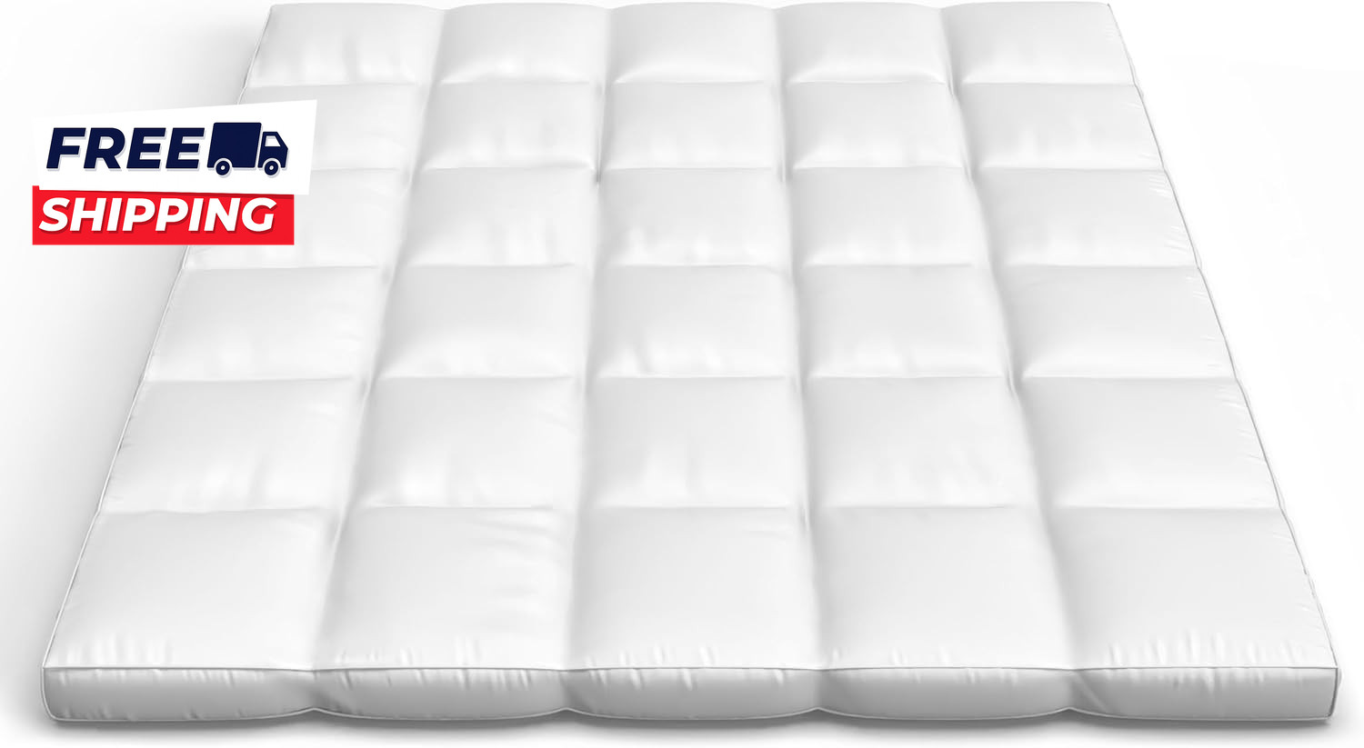 down Mattress Topper Queen 4-Inch Duck and Goose Feather Bed with Cotton Mattre gallery