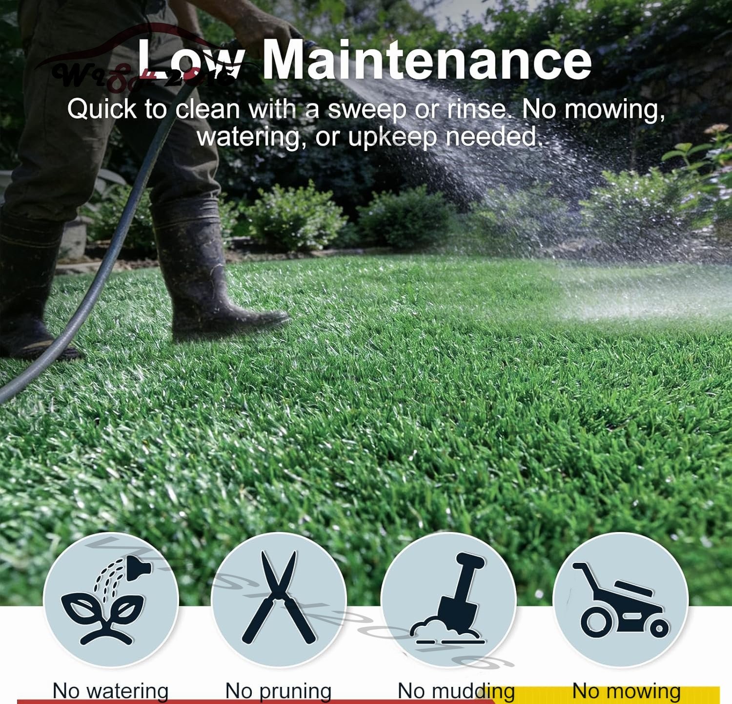 12x12 ft Synthetic Landscape Fake Grass Mat Artificial Pet Turf Lawn Garden gallery