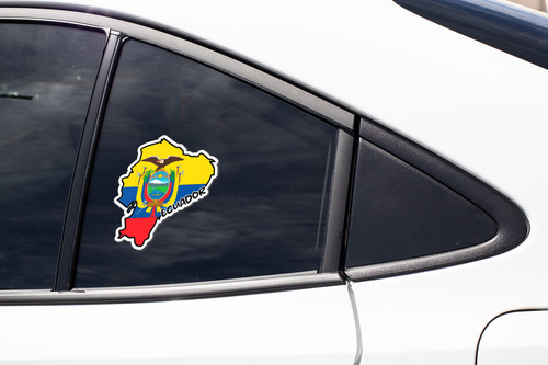 Ecuador Map Flag Sticker Decal gallery