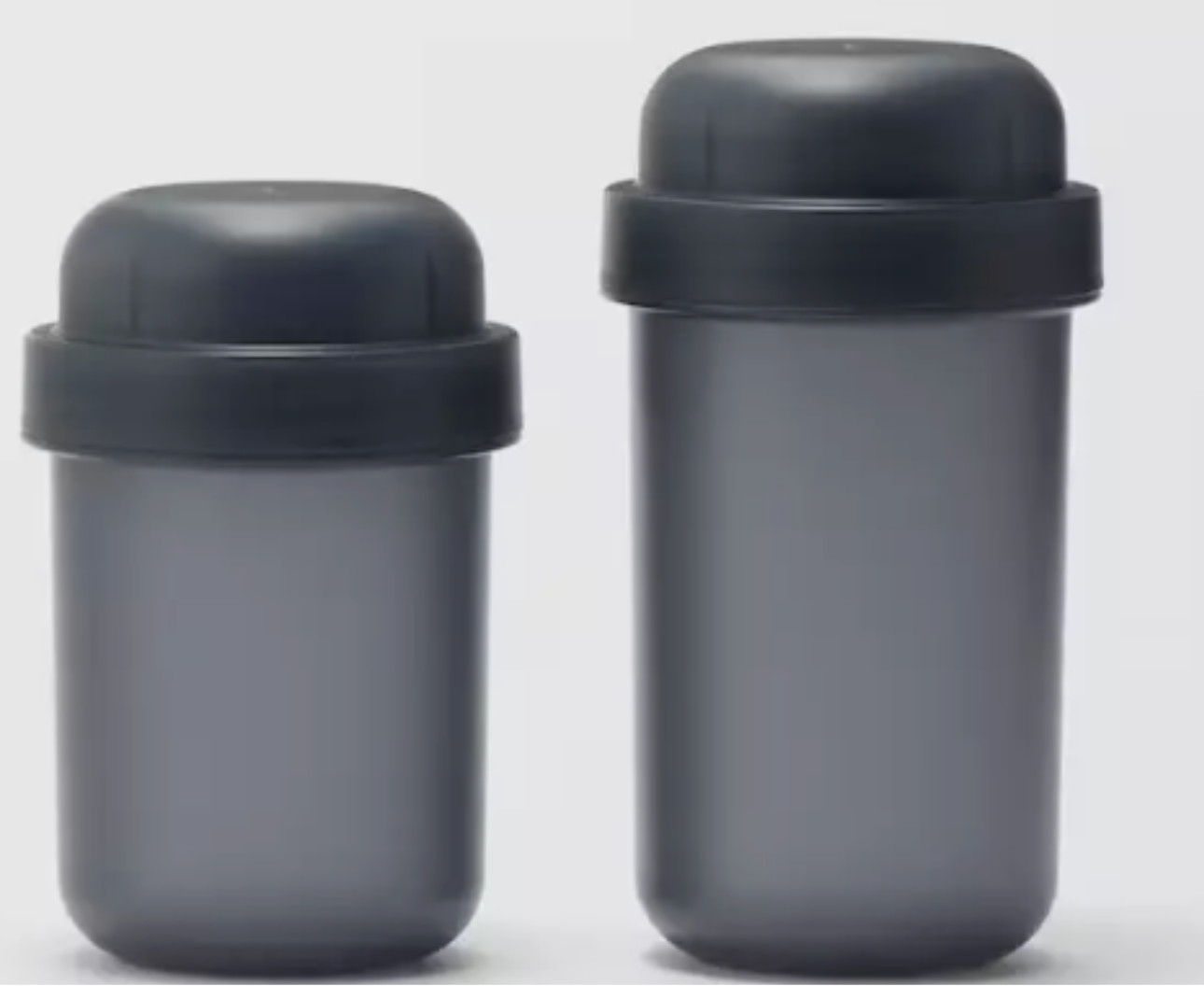 New Muji Lunch Capsule with Topping Cup 450/350ml Black/white Made in Japan gallery