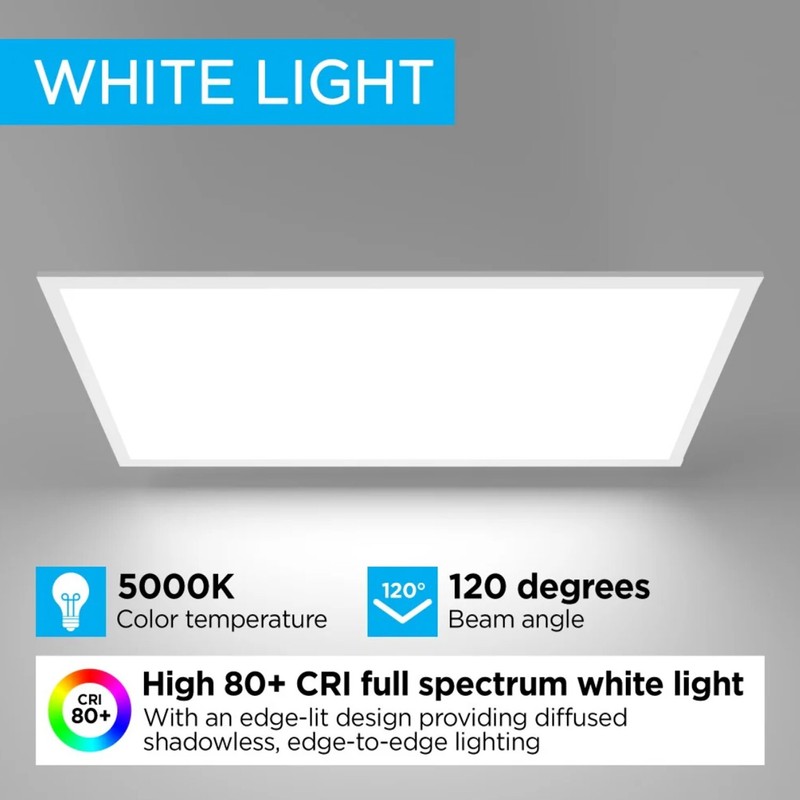 4Pack - 40 Pack 2x4 FT LED Flat Panel Light Drop Ceiling Office Fixture, 8400 LM gallery