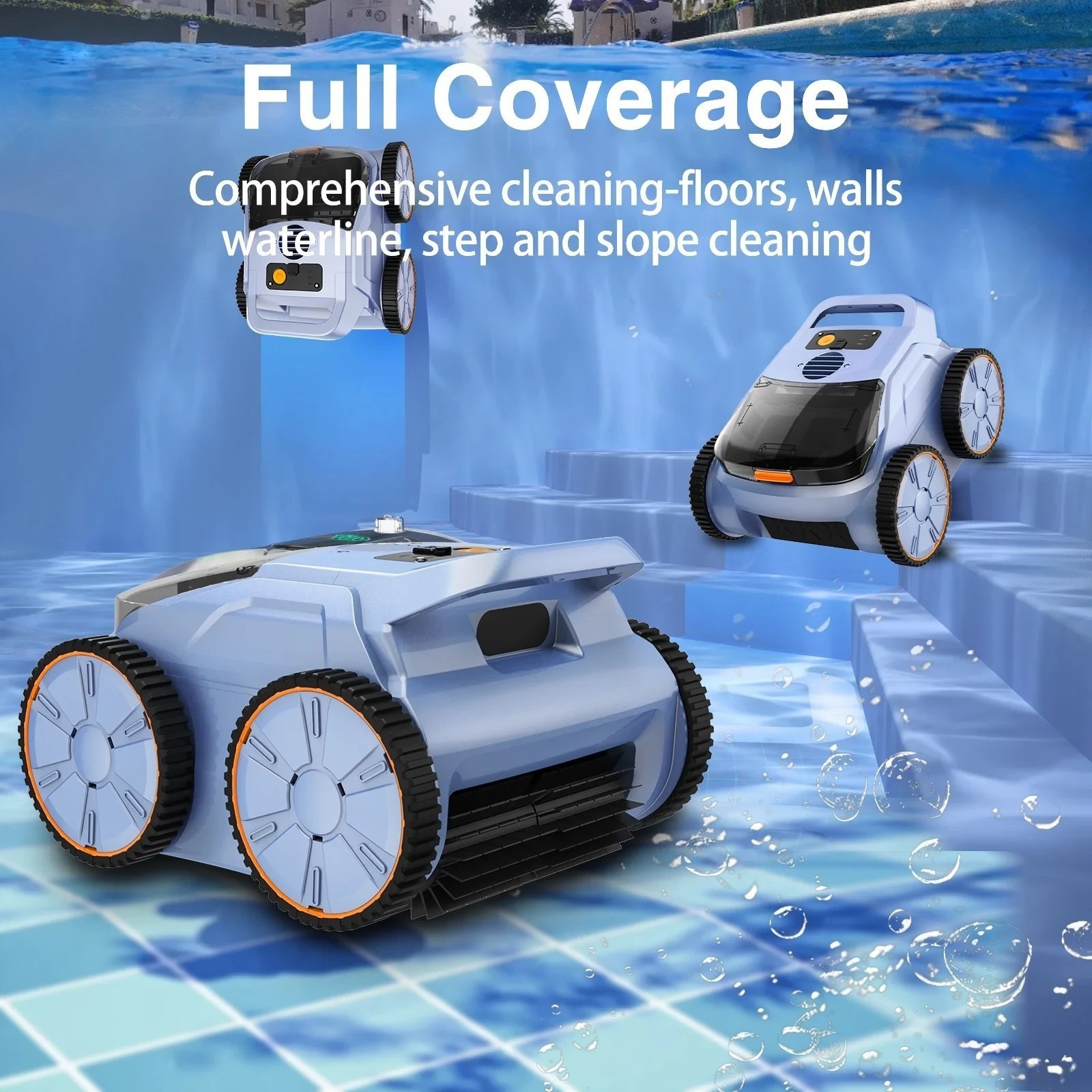 Seauto Robotic Pool Vacuum Cleaner for Inground Pools with Smart Navigation gallery