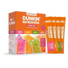 Dunkin’ Refreshers Zero Sugar Singles to go Powdered Drink Mix Variety Pk, 30CT