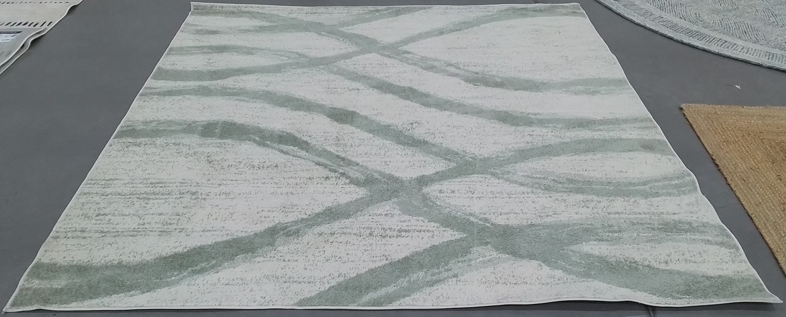 IVORY / SAGE 8'-0" x 8'-0" Back Stain Rug, Reduced Price 1172798771 ADR125A-8SQ gallery