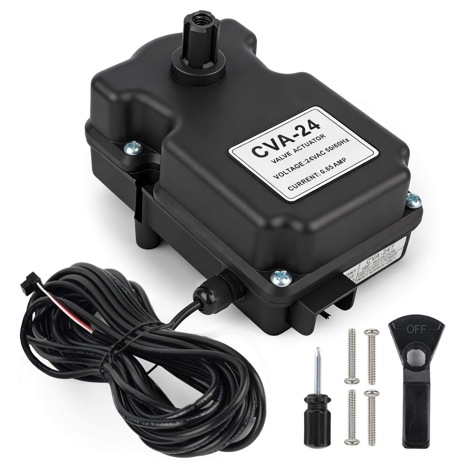 Lanluan Motorized Pool Valve Actuator with 24-Foot Cable, Upgraded PPS Material, gallery