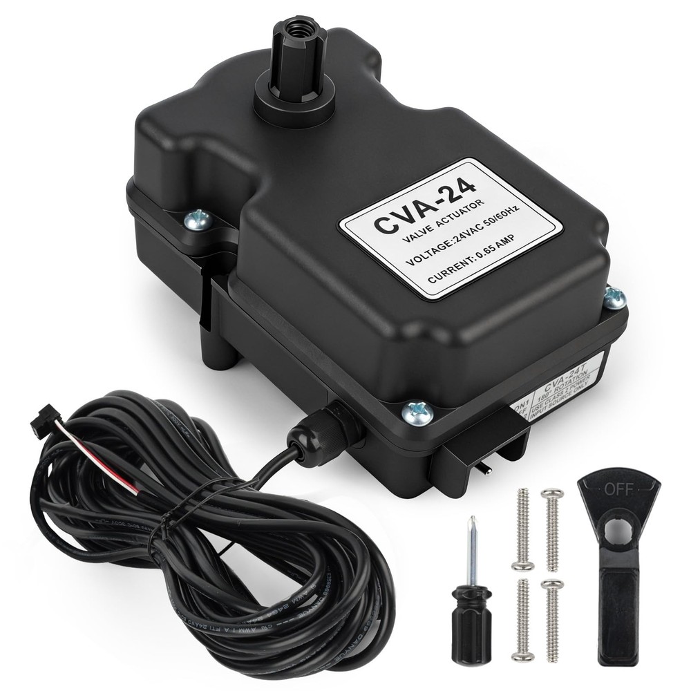 Lanluan Motorized Pool Valve Actuator with 24-Foot Cable, Upgraded PPS Material,