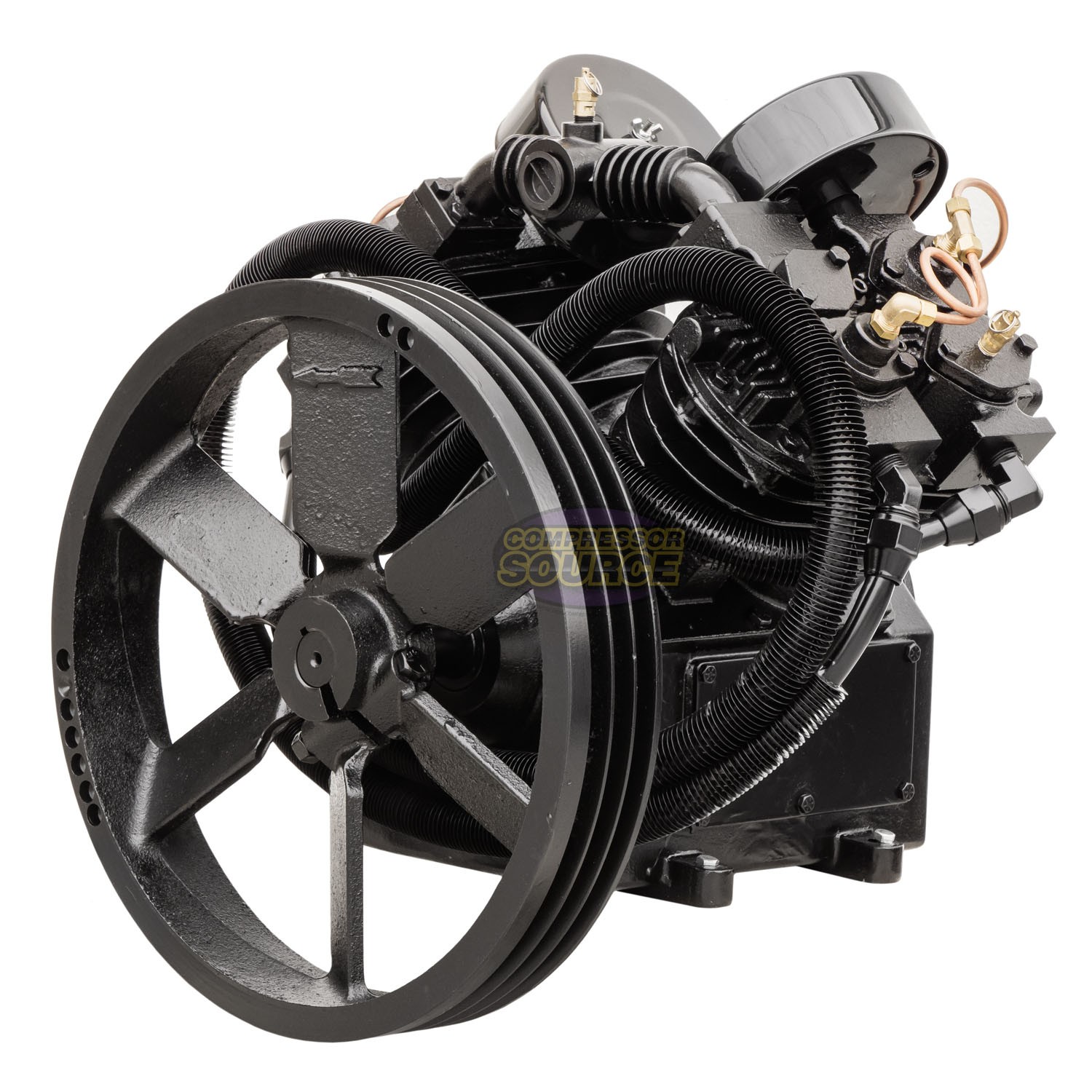 7.5 - 10 HP Replacement Air Compressor Pump 2 Stage 4 Cylinder w/ Head Unloaders gallery