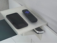Clip-On Bedside Shelf for 20mm Bed Frame – 25 x 20 cm Nightstand