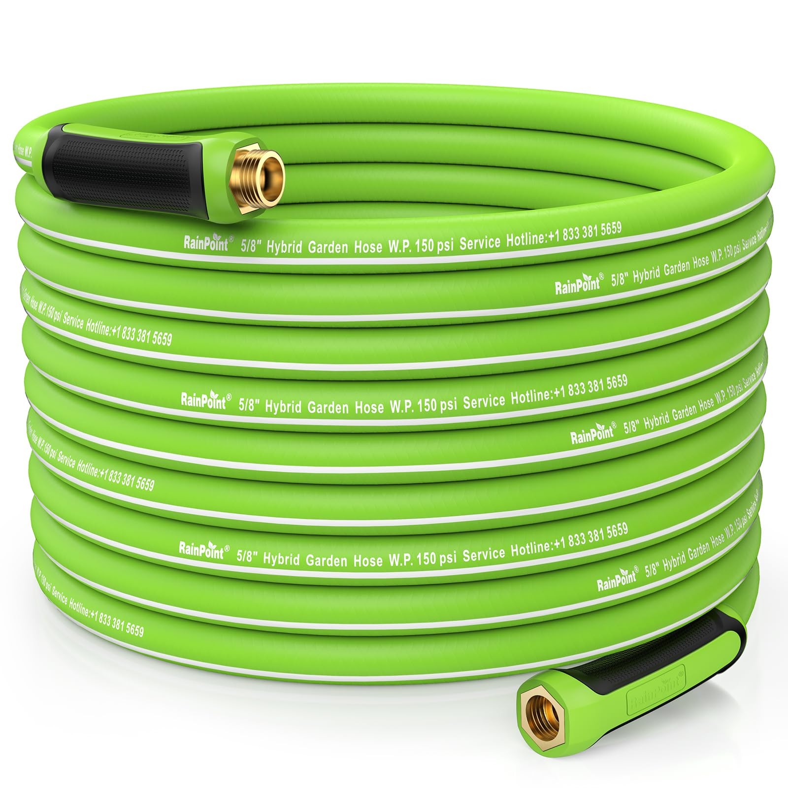 RAINDOT GARDEN HOSE 100FT, SWIVEL HANDLE, FLEXIBLE, 5/8" MALE TO FEMALE - GREEN gallery