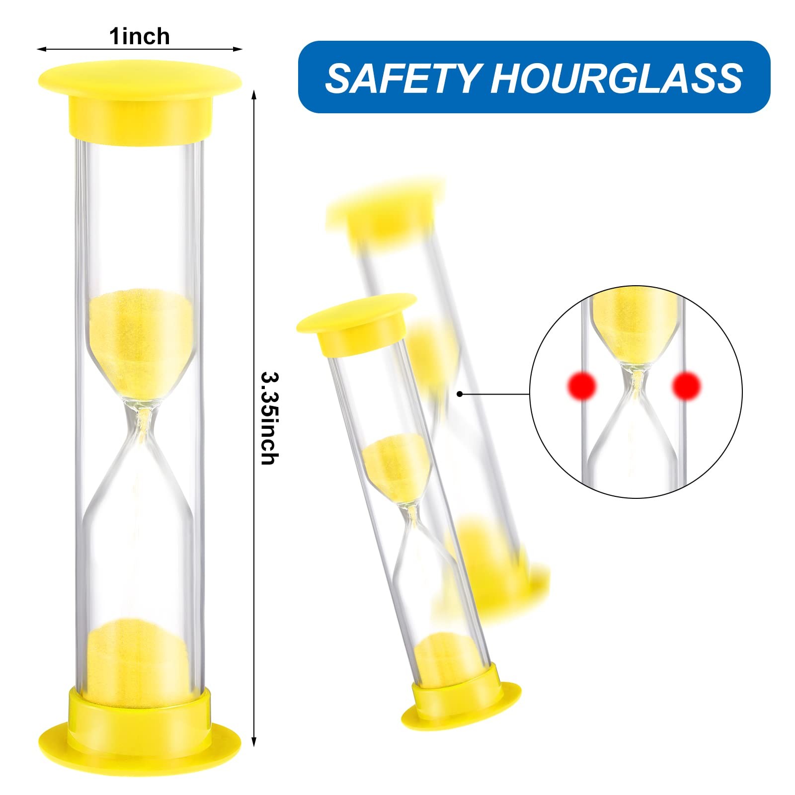 24 Pcs 3 Minutes Sand Timer Kids 3 Mins Timer for Classroom Acrylic Covered H... gallery