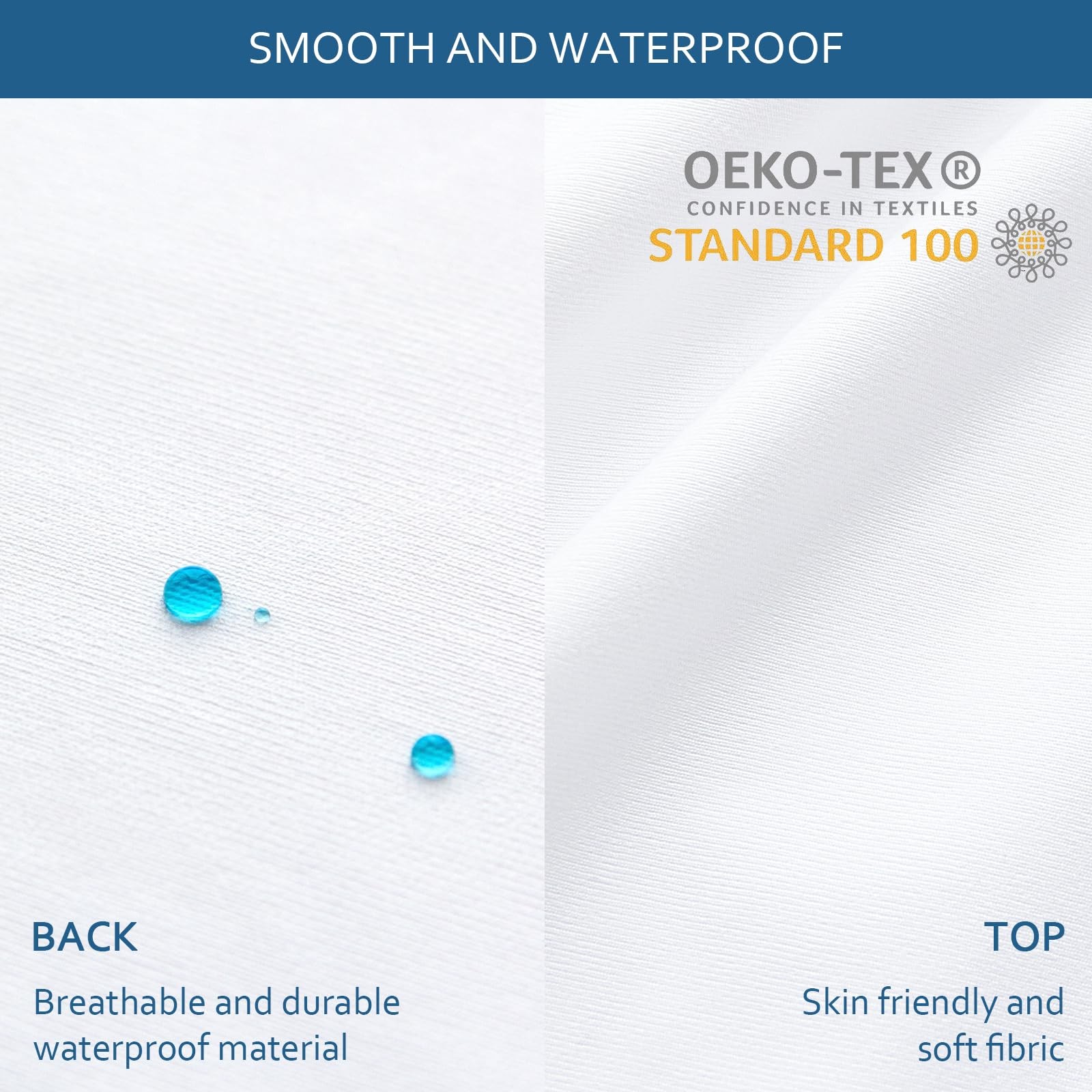 Waterproof Mattress Protector Twin Size,Mattress Cover Protector, Smooth Top gallery