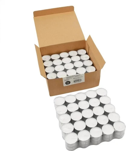 100 Pack Unscented 8 Hour Extended Burn Time Tea Light Candles, White, 100 Count gallery