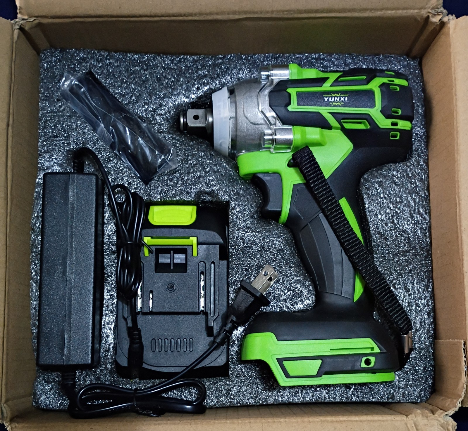 YUNXI - 1/2 Inch Impact Wrench, Brushless Motor, High Torque, w/ DUDISI Tool Bag gallery