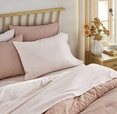 4pc KING MicroStripe Sheet Set Rust – Hearth & Hand with Magnolia NEW!
