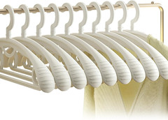 Plastic Clothes Hanger, Extra Thick Plastic Wide Shoulder Adult 360 Degrees Rota
