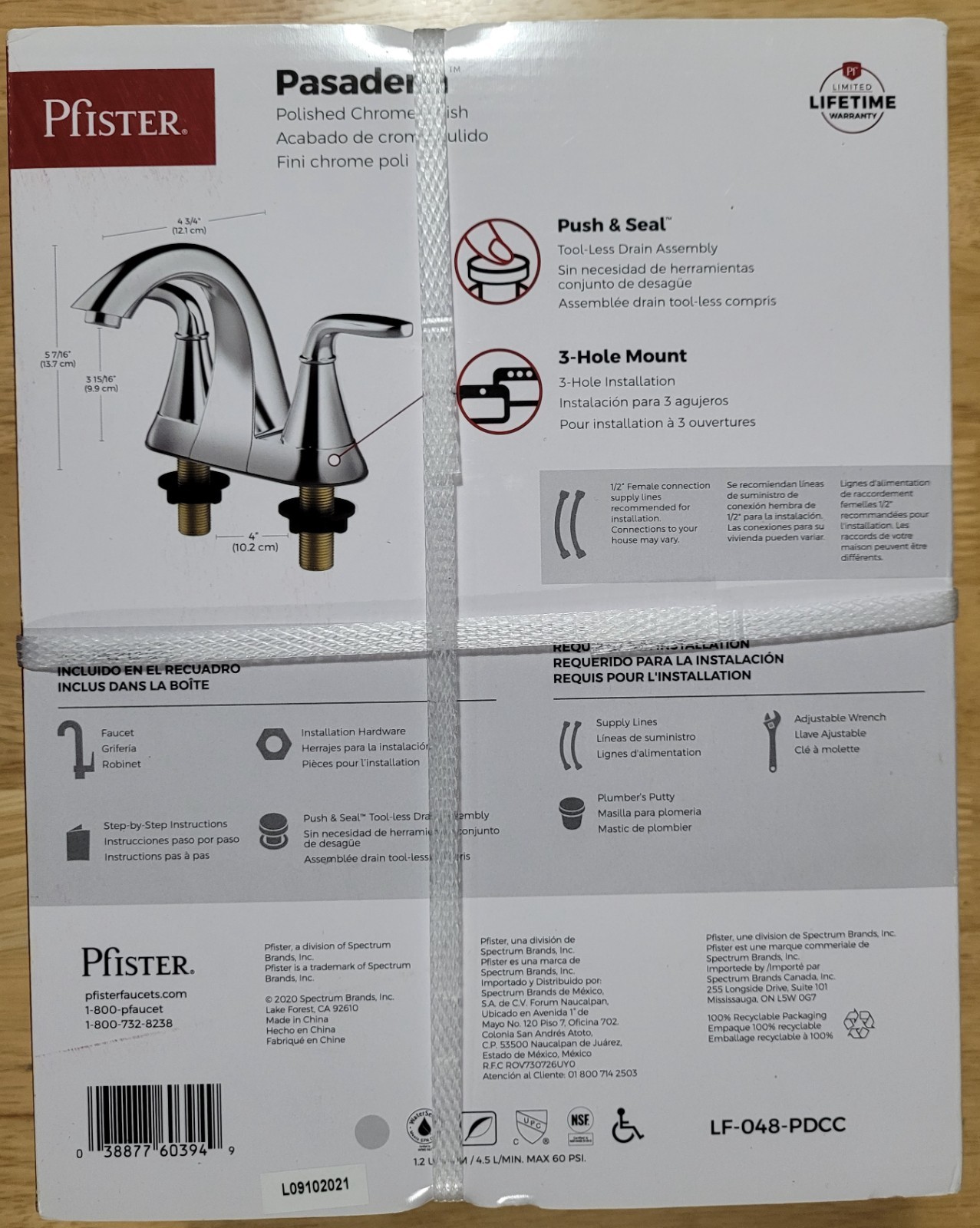 Pfister LF-048-PDCC Pasadena 2-Handle Centerset Bathroom Faucet LF048PDCC NEW gallery