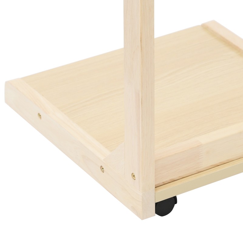 Movable Solid Wood Home Side Square Folding Coffee Side Table Adjustable Angle gallery