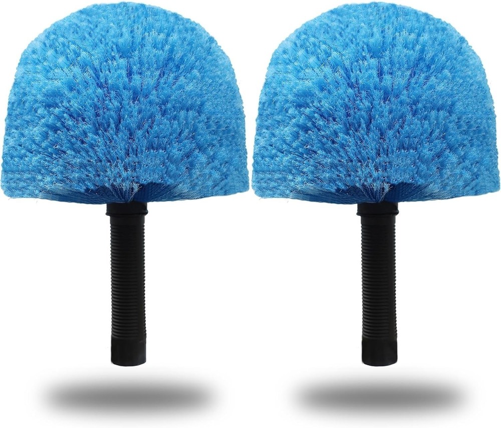 2 Pack Robust Cobweb Duster Head Brush – Superior Twist-On Web Cleaning Blue