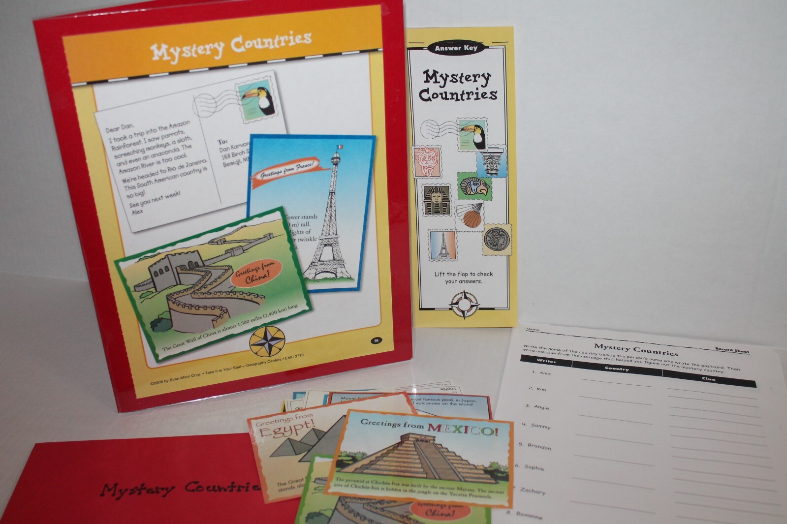 Evan-Moor Geography Folder Center "Mystery Countries" Activity Grades 4-5 gallery