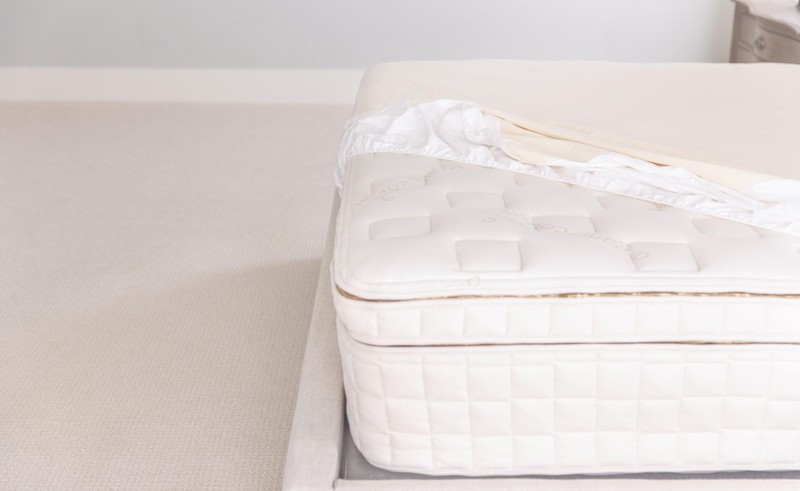 Organic Waterproof Mattress Protector Pad Washable & Reusable Fitted Stretch Kni gallery
