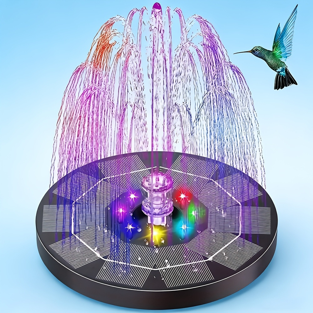 LED Solar Powered Fountain with Built-In Battery,Solar Fountain,Detachable gallery