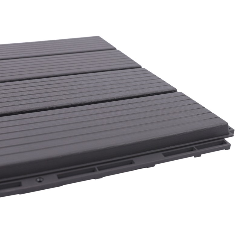 Plastic Composite Patio Deck Tiles 12”x12” Interlocking Decking Tiles gallery