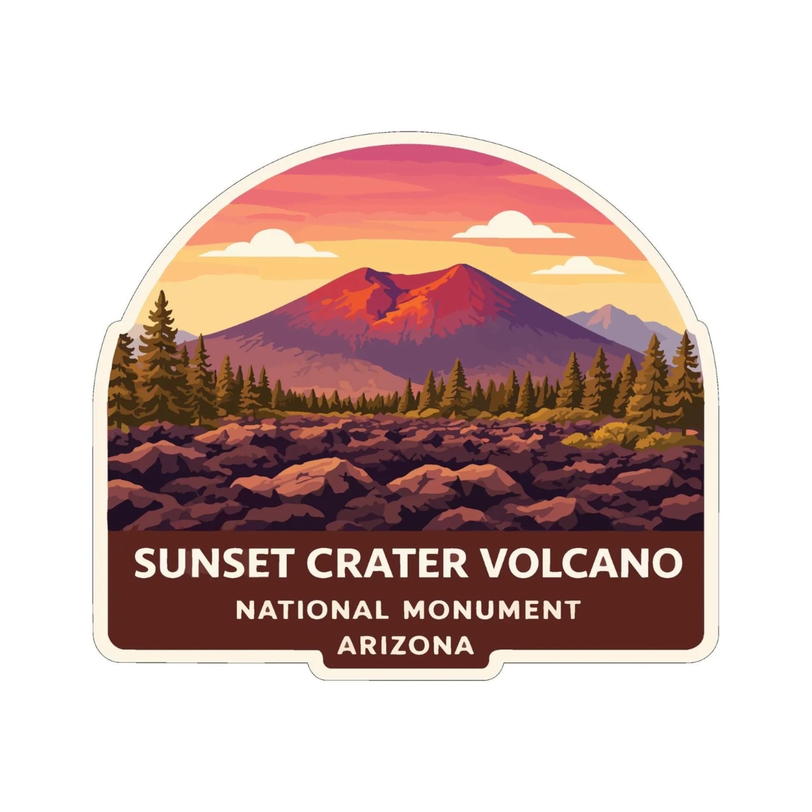Sunset Crater Volcano Arizona Sticker Decal Vinyl Die-Cut US National Monuments gallery