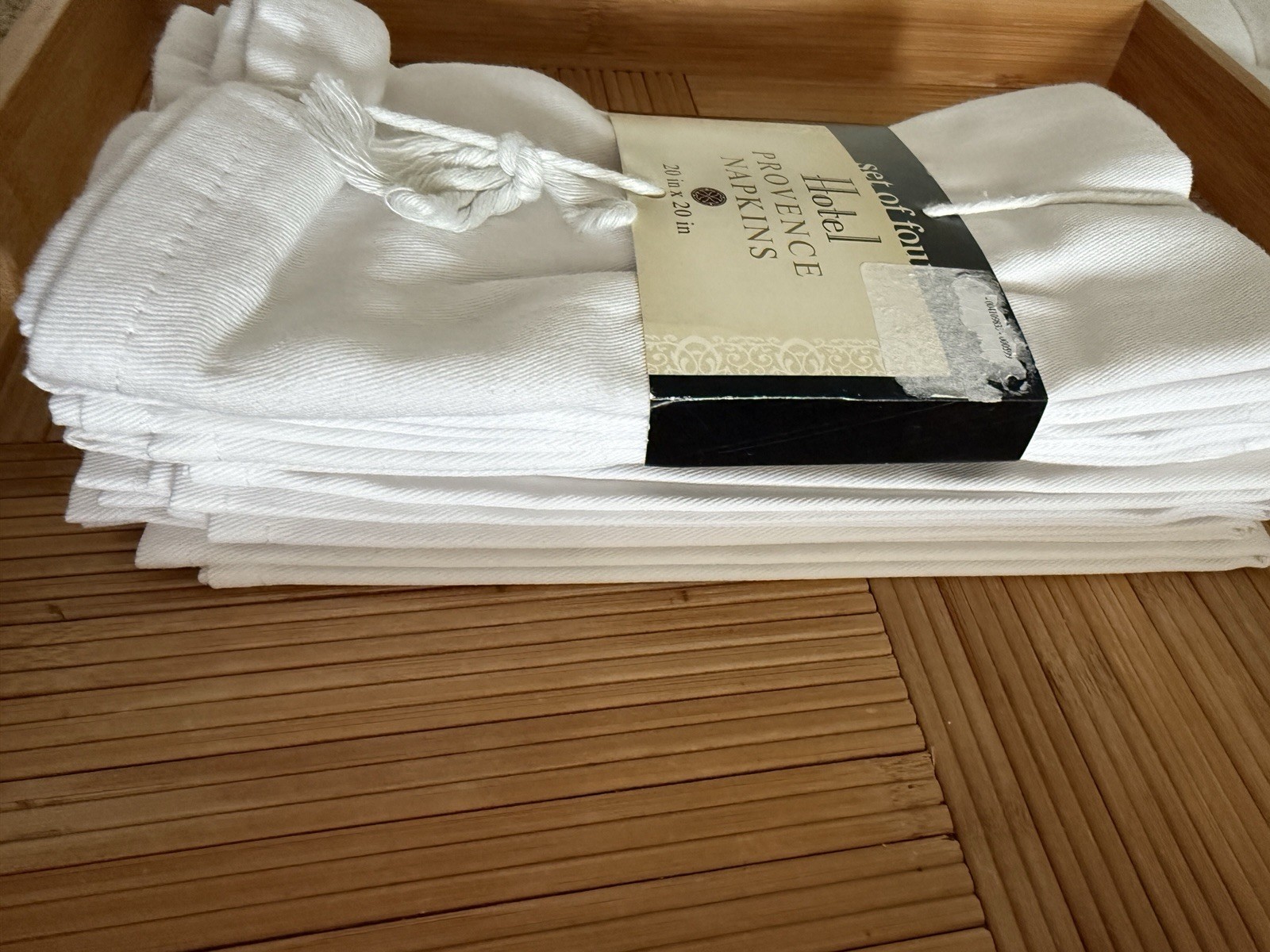 Hotel / Restaurant Quality Cotton Blend Solid White Napkins 20” X 20” (Set 8) gallery