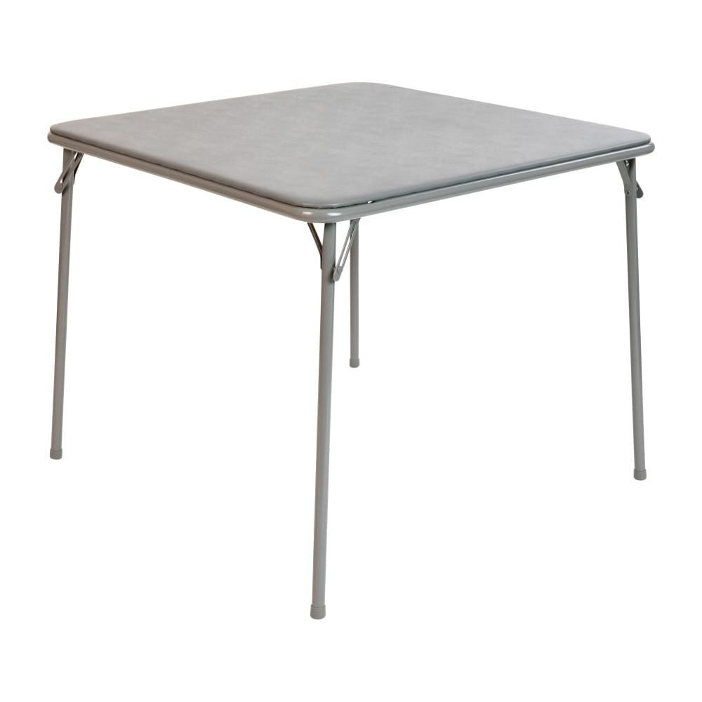 Foldable Vinyl Card Table, Industrial, Modern & Contemporary - Grey, New gallery