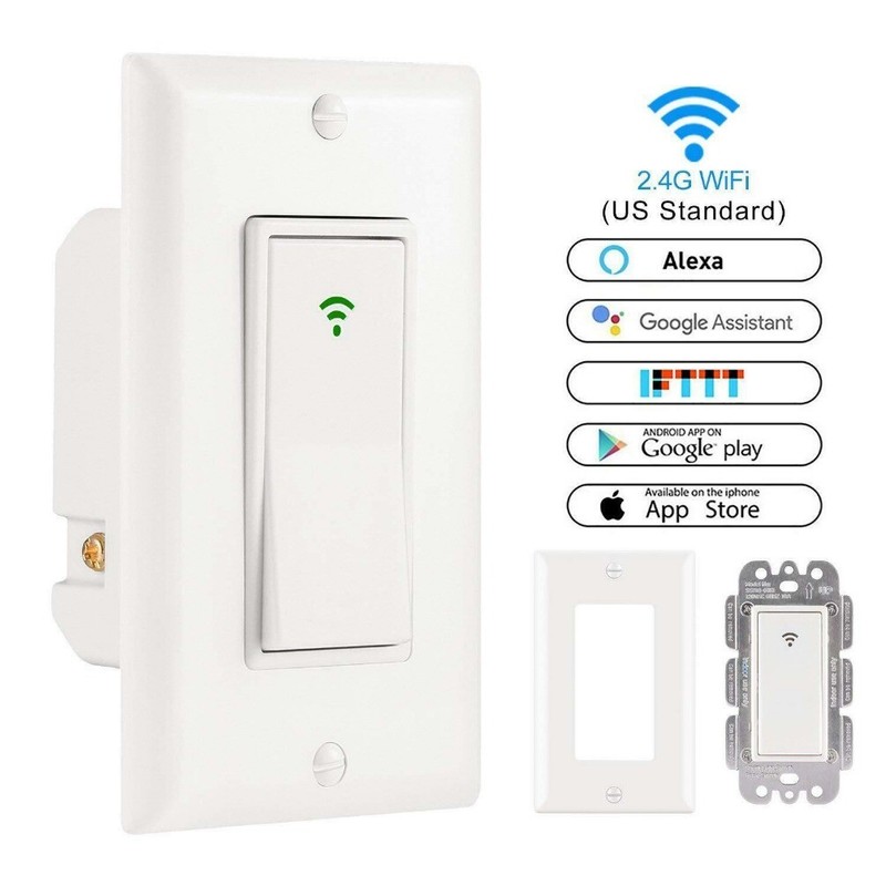 WiFi Smart Switch Wall Light Switch 1/2/3 Gang for Amazon Alexa Google IFTTT gallery