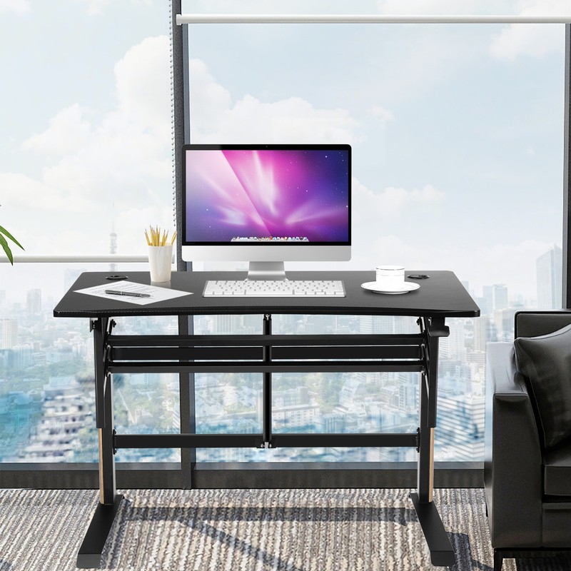 Pneumatic Height Adjustable Standing Desk Sit to Stand Computer Desk Workstaion gallery